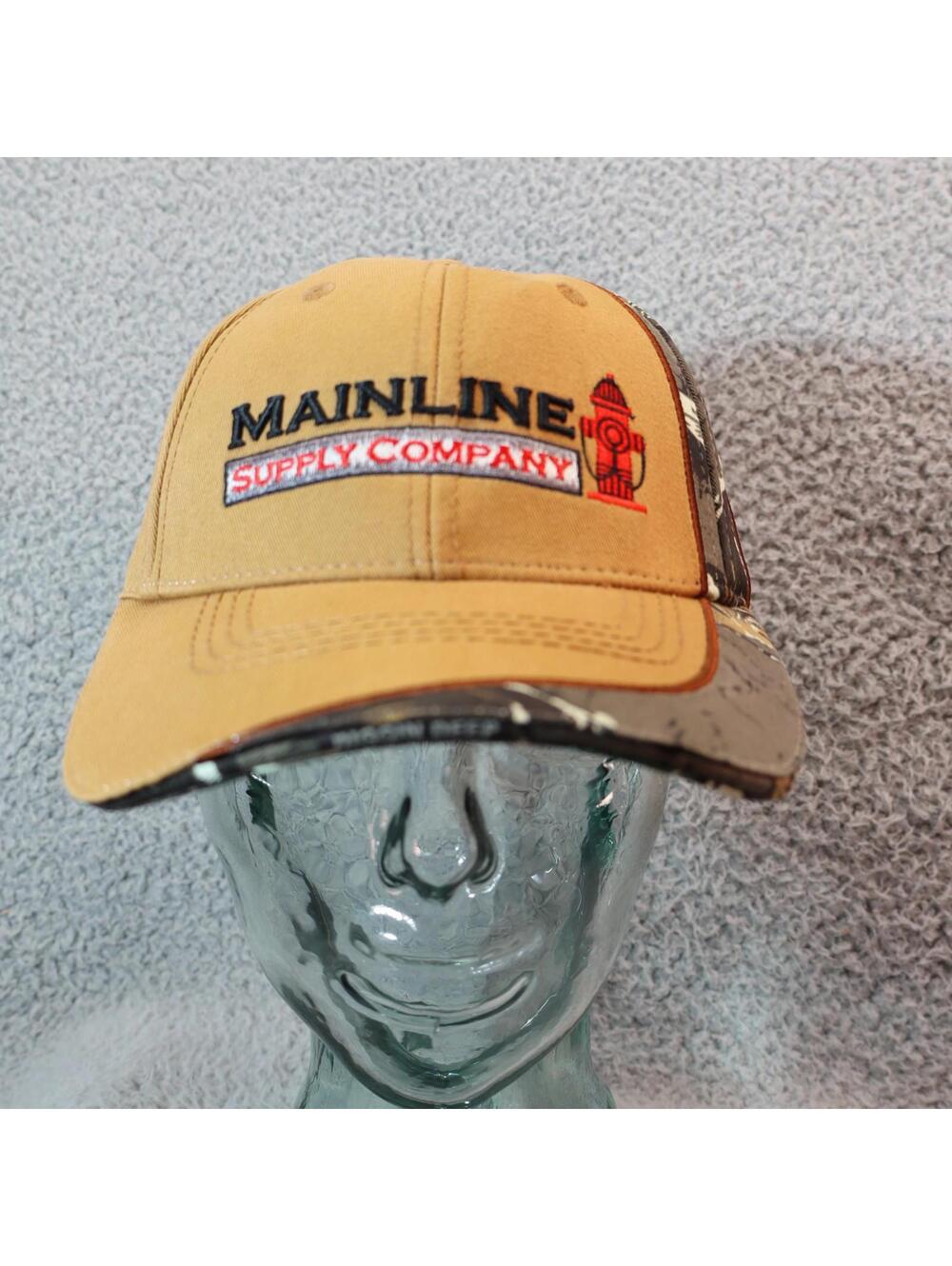 Mainline Supply Hat Brown Strap Vtg Camo NWT Embroidered Cap